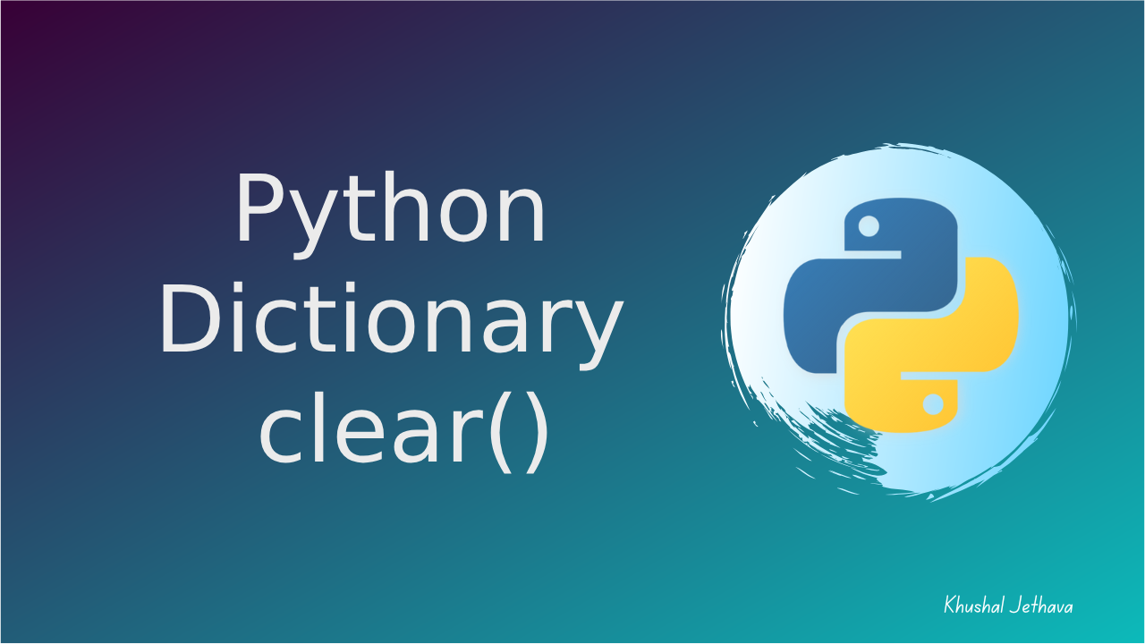 Python Dictionary clear()